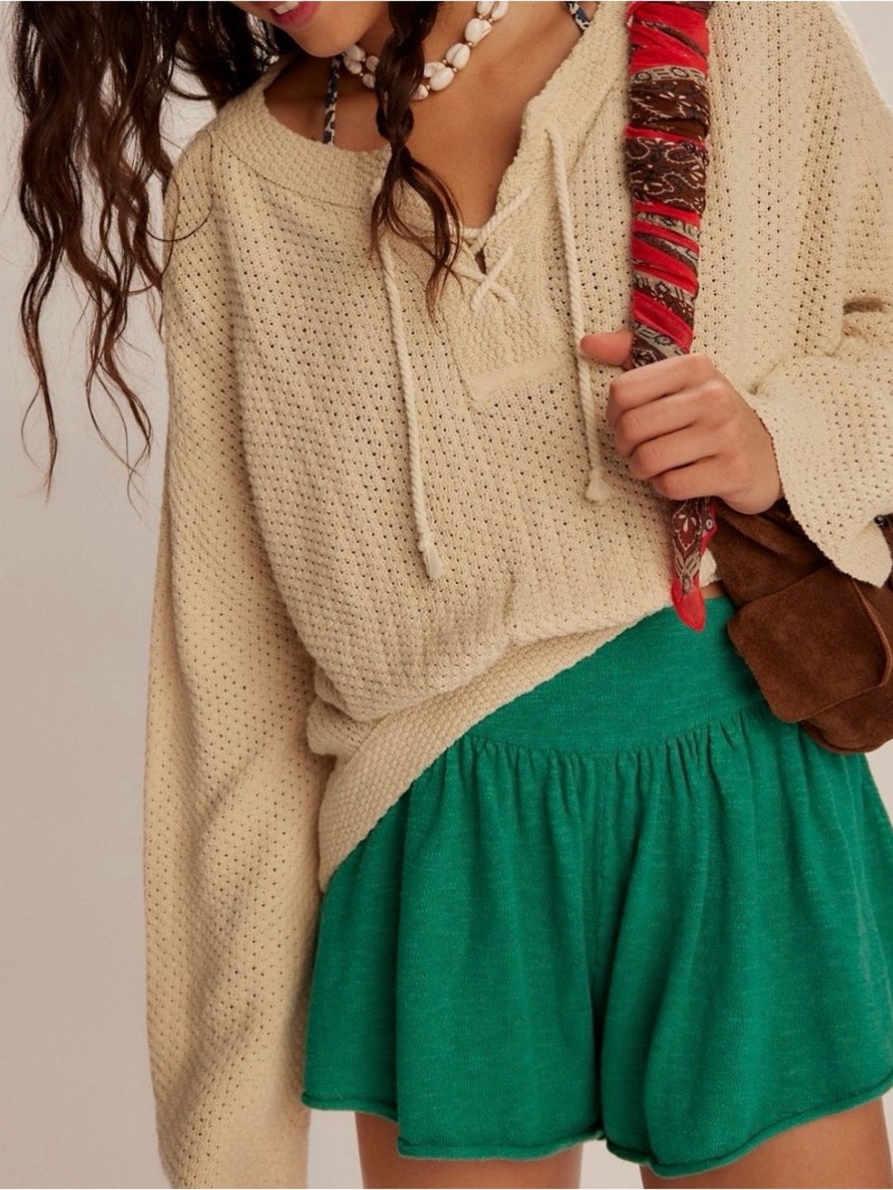 FREE PEOPLE CRUZ SWEATER SHORTS